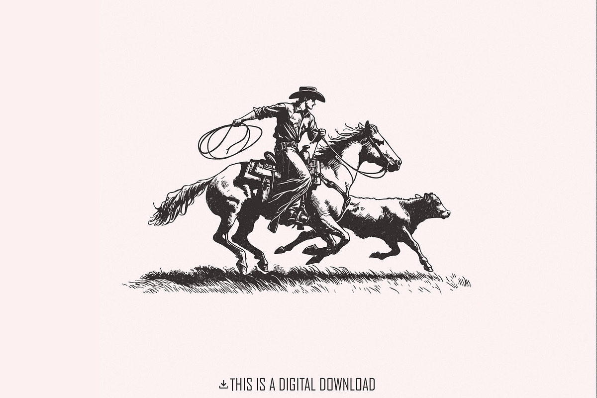 Retro Cowboy Lasso PNG, Western, an Illustration by SharpMarketplace (Photo 1 of 9)