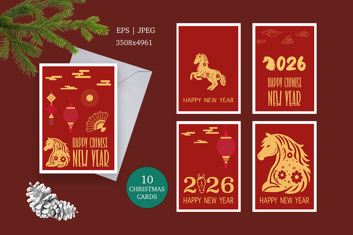 Chinese New Year 2026 of the Horse, a Graphic by DysenkaArt (Photo 4 of 7)
