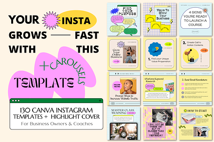 Canva Retro 90s Aesthetic Pack, a Social Media Template by Guavamelo Studio