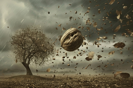 Tree shedding autumn leaves in a fie, a Photo by Iftikhar Alam