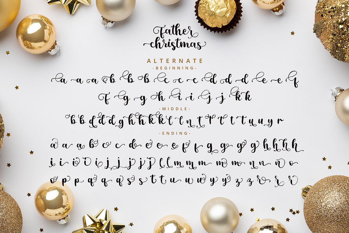Father Christmas-Modern Script Font, a Script Font by Alpaprana (Photo 11 of 12)
