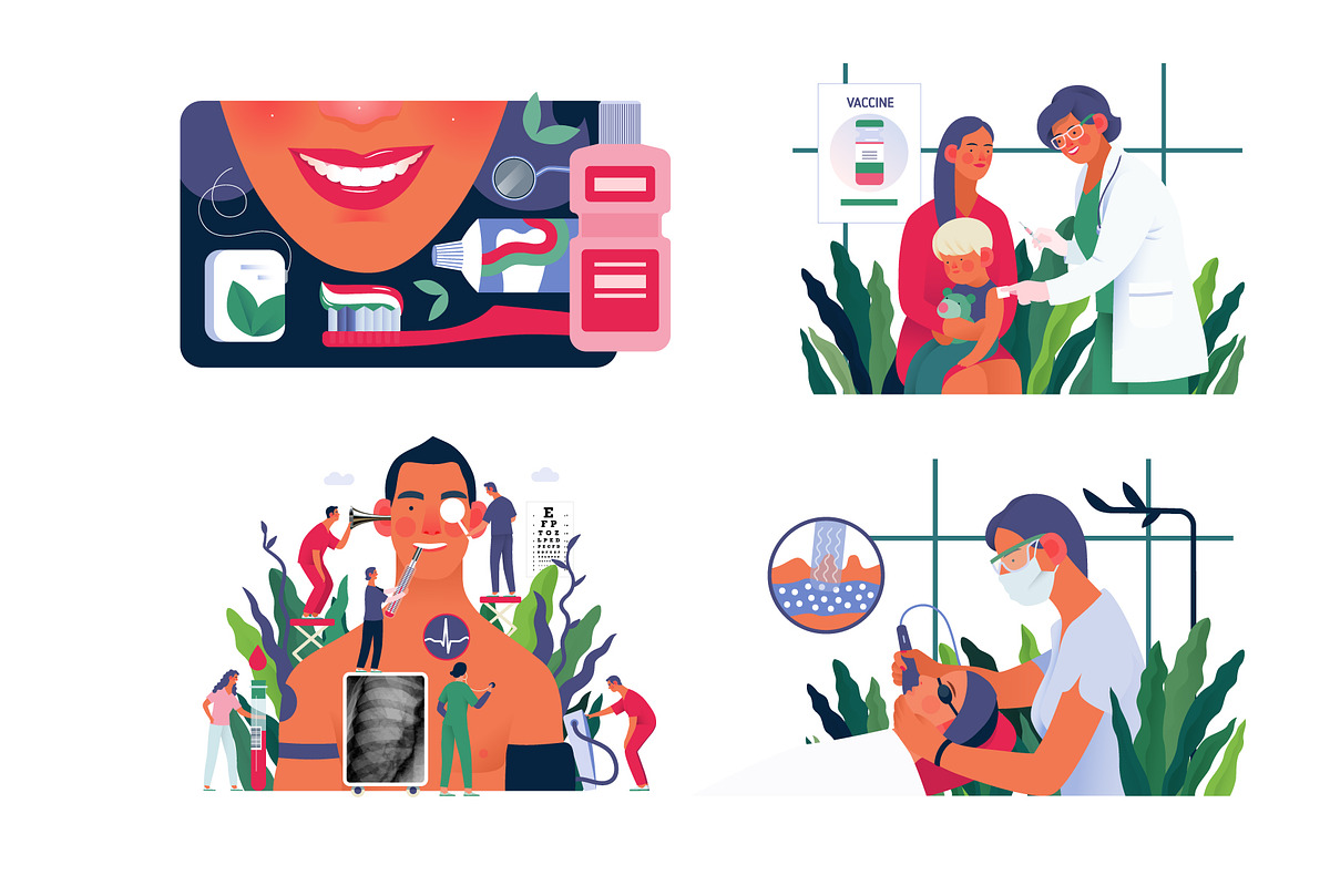 Part 1 Medical website illustrations, a Healthcare Illustration by Grivina's shop (Photo 6 of 37)