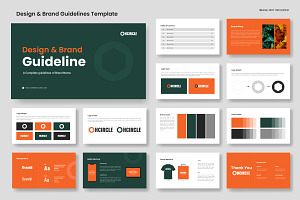 Brand guidelines template design, a Branding & Logo Template by Pixeness Studio