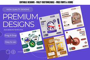 PREMIUM ADS DESIGN CANVA, a Social Media Template by DigitAuras