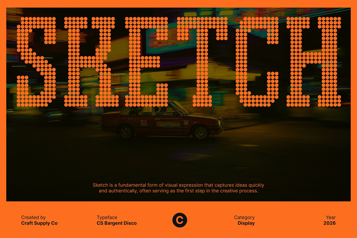CS Bargent Disco, a Slab Serif Font by Craft Supply Co. (Photo 5 of 8)