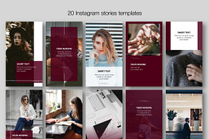 Burgundy CANVA Instagram Templates