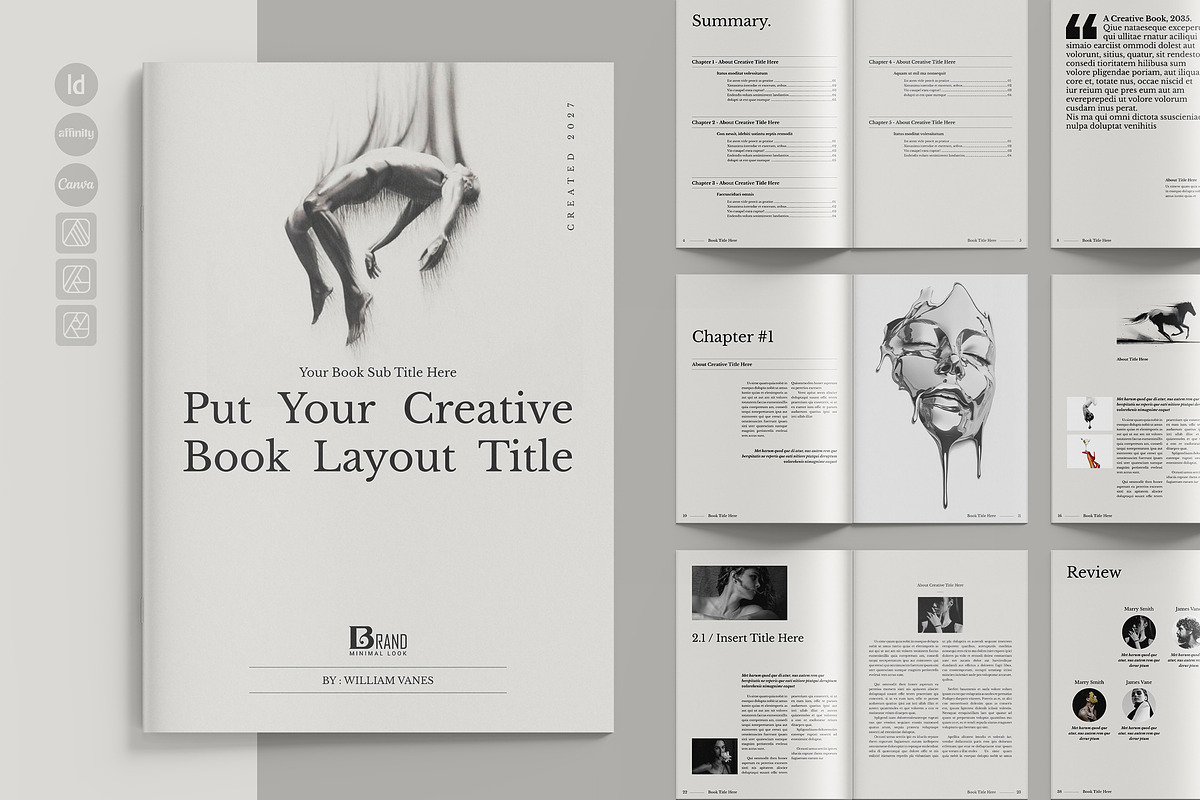 Book Title Layout Design Template, a Brochure Template by TemplateFolio-Shop (Photo 1 of 19)