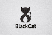 Black Cat Pet Animal Silhouette Logo, a Branding & Logo Template by jongcreative (Thumbnail 1 of 4)
