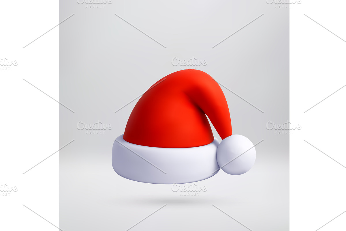 Red santa hat, a festive 3d render, an Object Illustration by Abscent