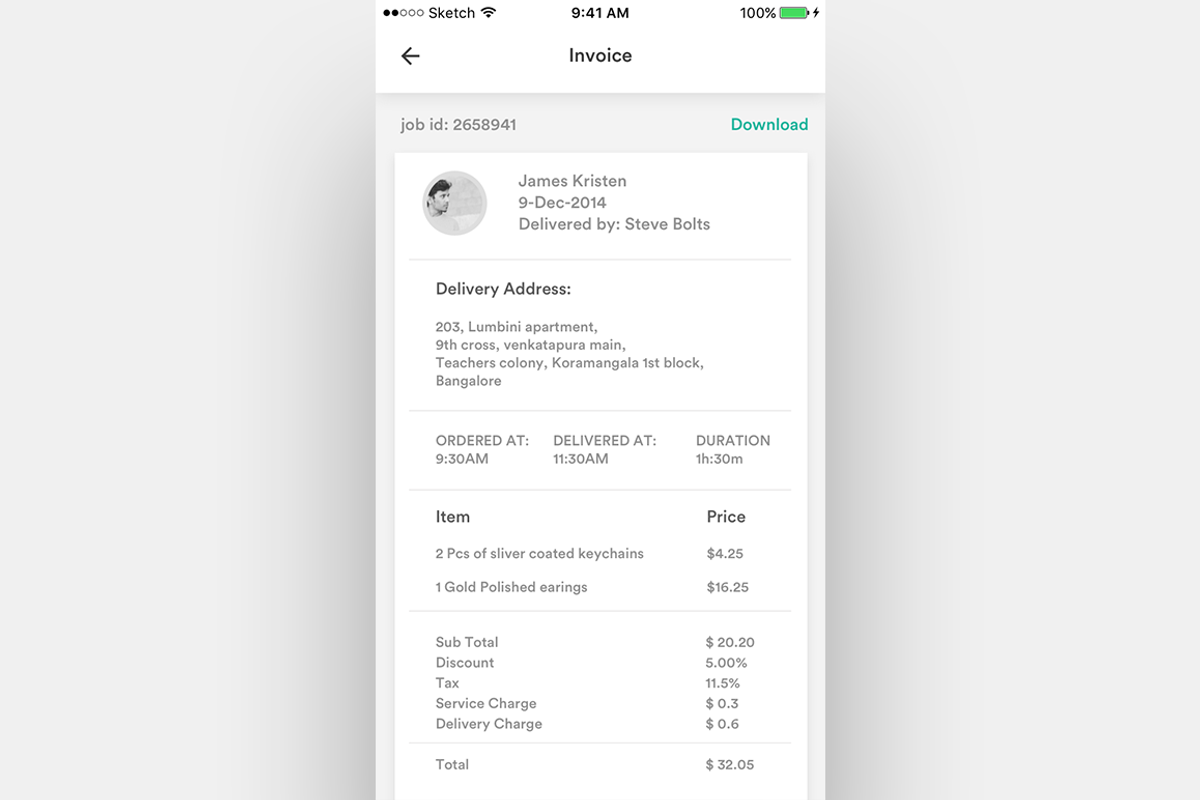 Complete iOS ui kit for delivery app, an UI Kit Template by Divanraj (Photo 12 of 29)