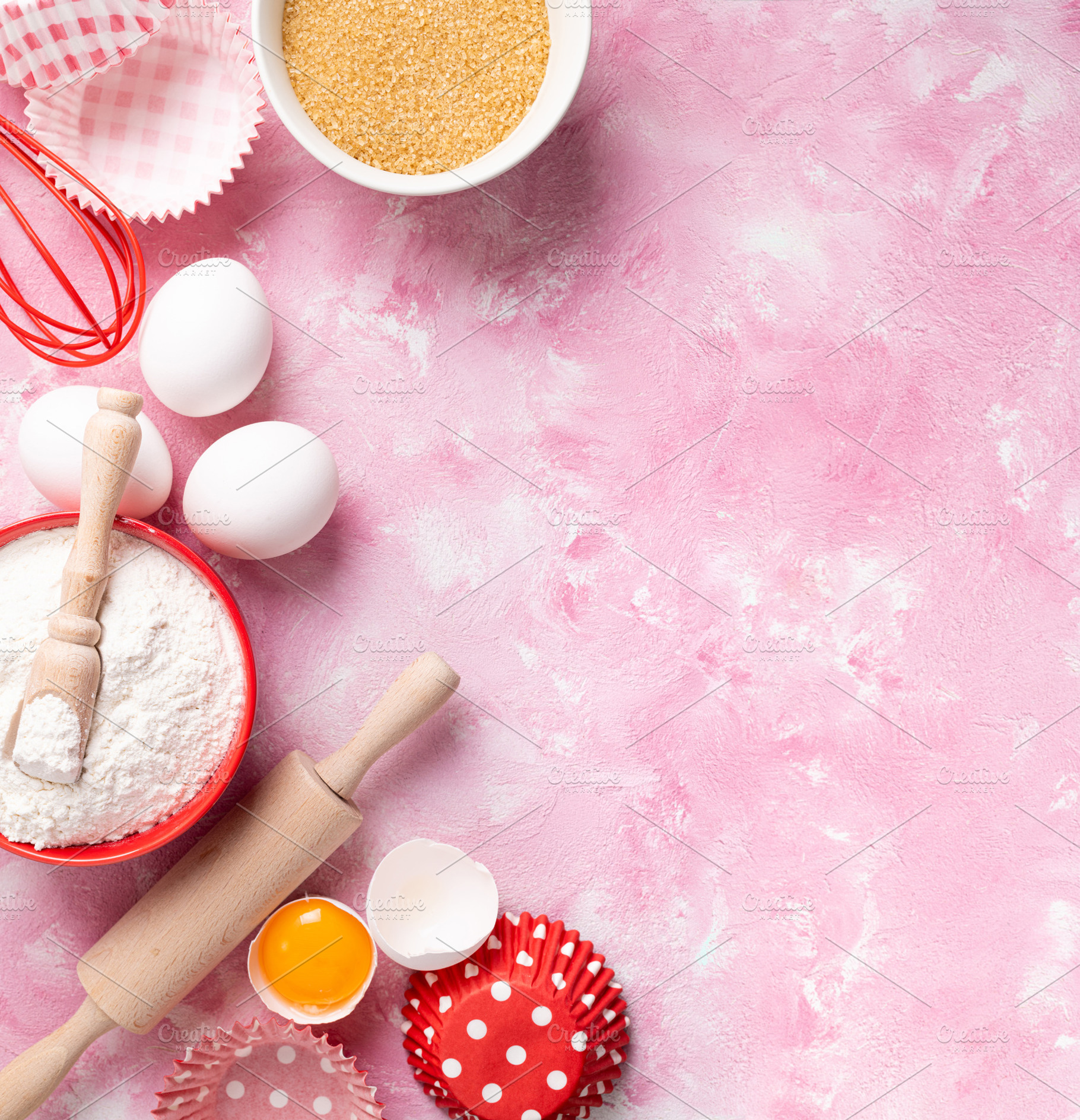 Baking background containing baking, ingredients, and bake, a Food & Drink Photo by LanaSweet