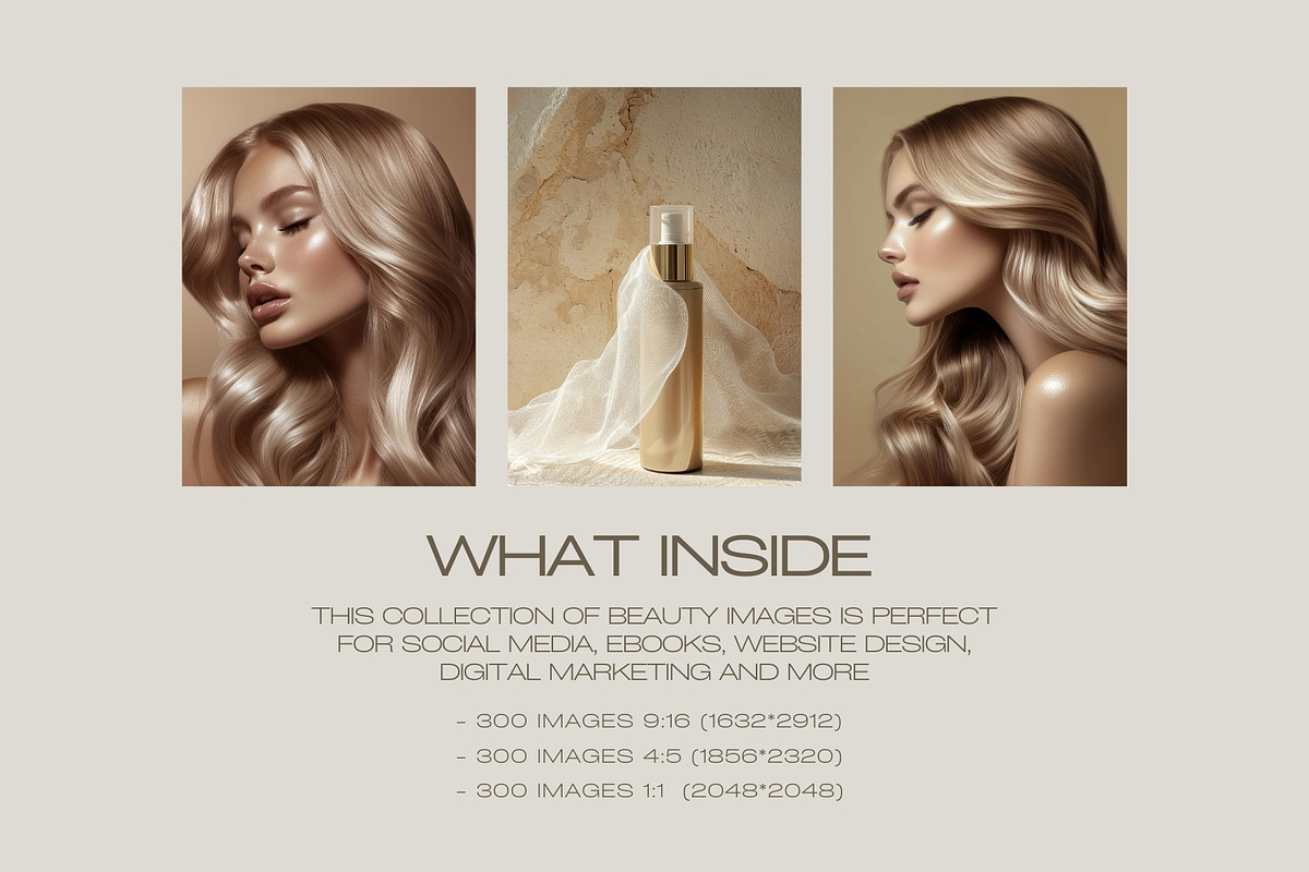 300 Hair Stock Images Bundle, a Beauty & Fashion Photo by Instprofi | Studio Estimo (Photo 14 of 14)