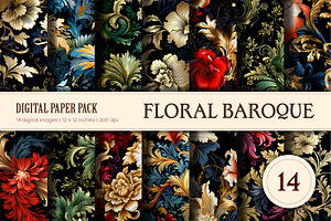 Floral Patterns 14. Baroque., a Pattern Graphic by KENO Mascots