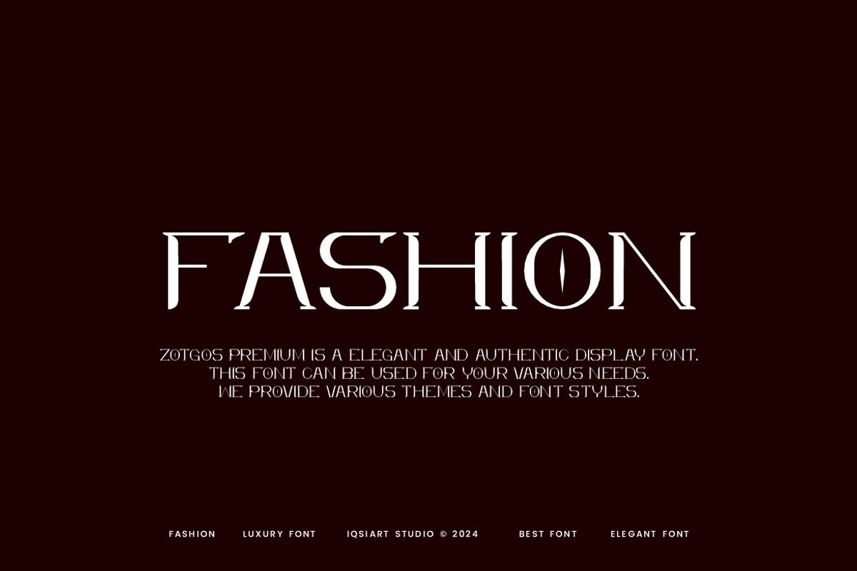 Zotgos Premium - Luxury Font, a Serif Font by Iqsiart Studio (Photo 3 of 6)
