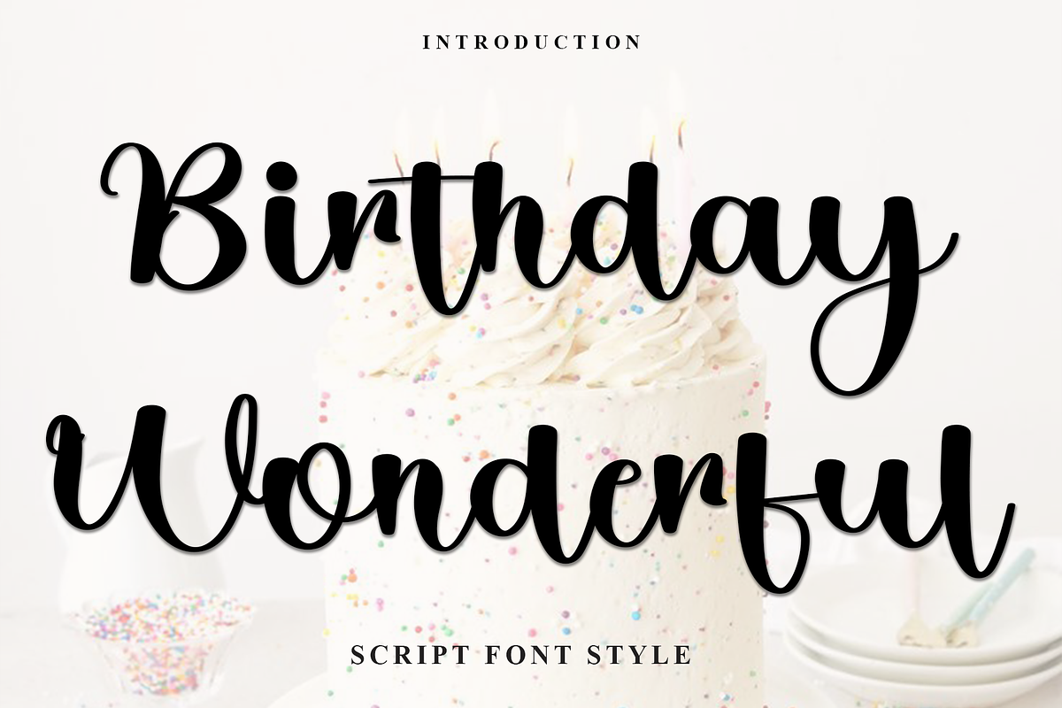 Birthday Wonderful, a Handwritten Font by FreshTypeINK (Photo 1 of 8)