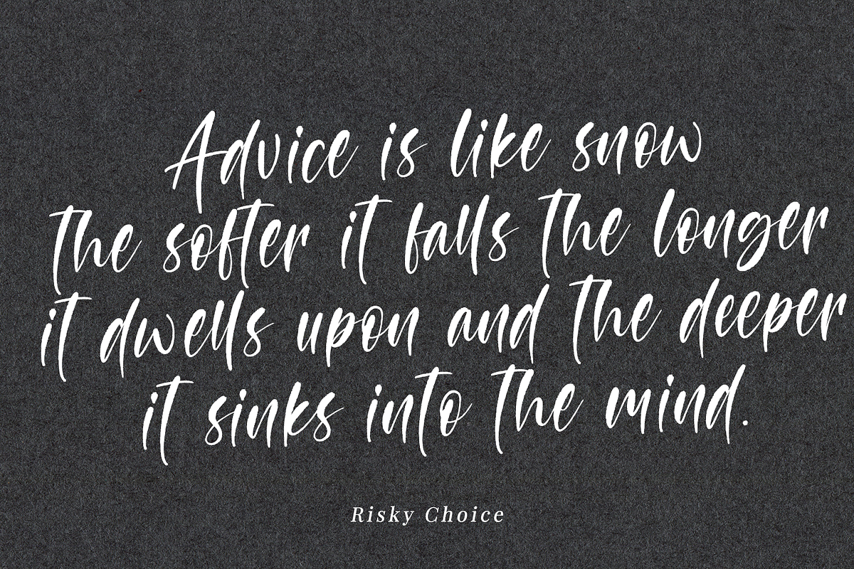 Risky Choice - Brush Script preview 6