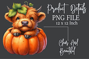 Watercolor Thanksgiving Highland Cow, an Illustration by Rose Art (Thumbnail 6 of 7)