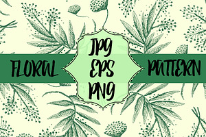 Forest floral pattern