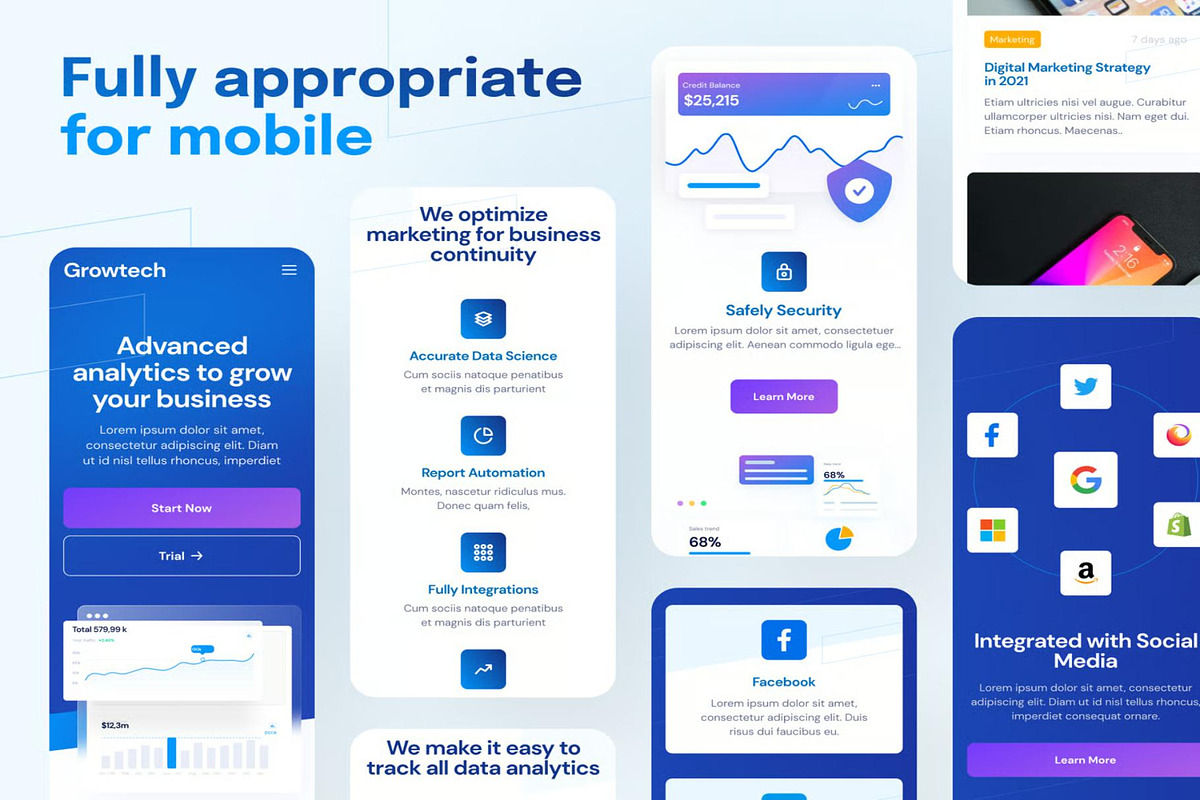 Growtech - Tech & SaaS, an UI Kit Template by Creative Perspective (Photo 3 of 8)