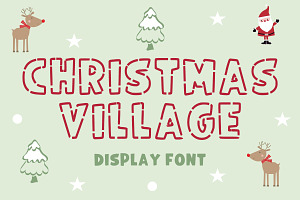 Christmas Village font, a Handwritten Font by Fourteen Letter