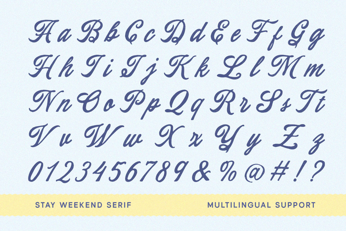 Stay Weekend Nostalgic Font Duo, a Script Font by Letterhend Studio (Photo 6 of 11)