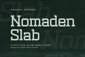 Nomaden Slab Stylish Slab Serif Font