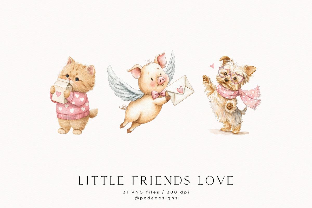 Little Friends Love, an Animal Illustration by PeDe Designs (Photo 10 of 11)