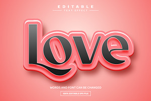 Love 3D Editable Text Effect