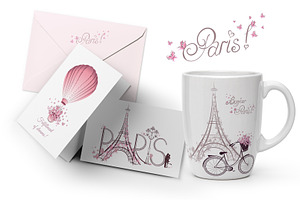 Paris Clipart, Eiffel Tower Vector