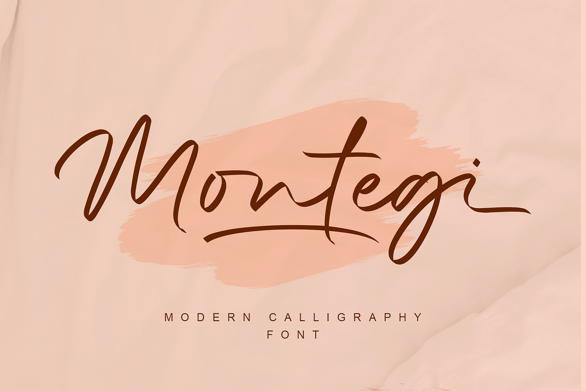 Montegi | Modern Calligraphy, a Handwritten Font by Lemonthe (Photo 1 of 6)