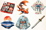 Japanese Culture Clipart Set, an Illustration by DreamCafeArt (Thumbnail 4 of 5)