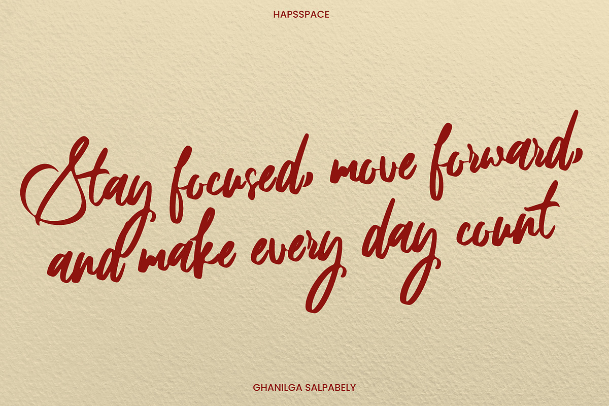 Ghanilga Salpabely Sophisticated, a Handwritten Font by Haps Space (Photo 6 of 9)