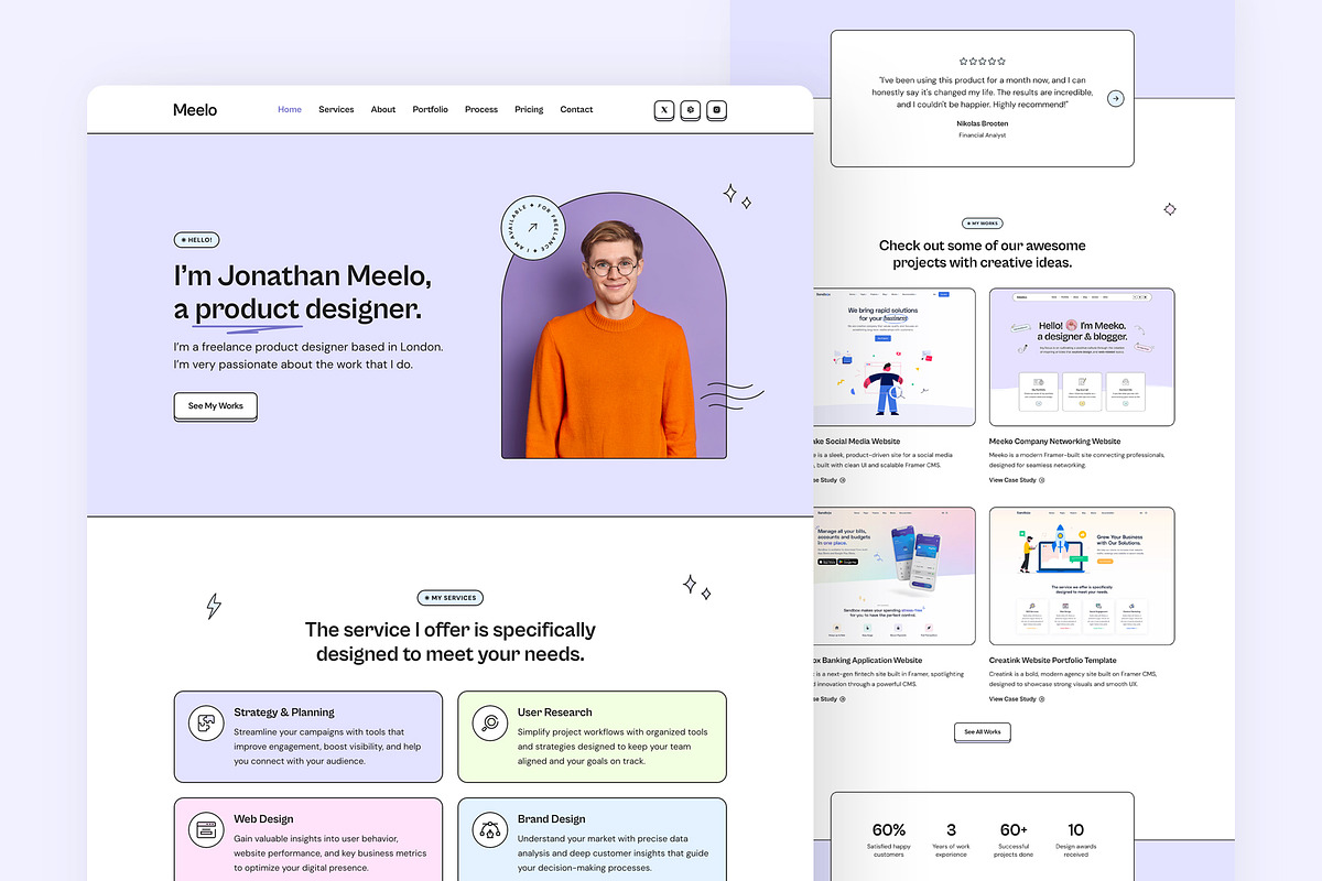 Meelo - Framer Template, a Landing Page Template by elemis (Photo 1 of 6)