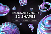 Holographic metallic 3D shapes, an Object Graphic by Fox's Monday (Thumbnail 1 of 10)