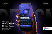 Quorum – AI Meeting Assistant, an UI Kit Template by Pitchlook.Studio (Thumbnail 1 of 4)