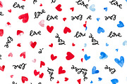 3 Hearts & Love lettering patterns, a Pattern Graphic by Heartmade by Claudia (Thumbnail 3 of 3)