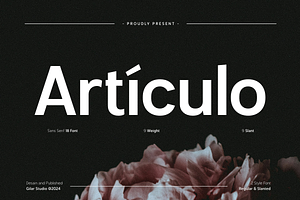 Articulo - Sans Font Family