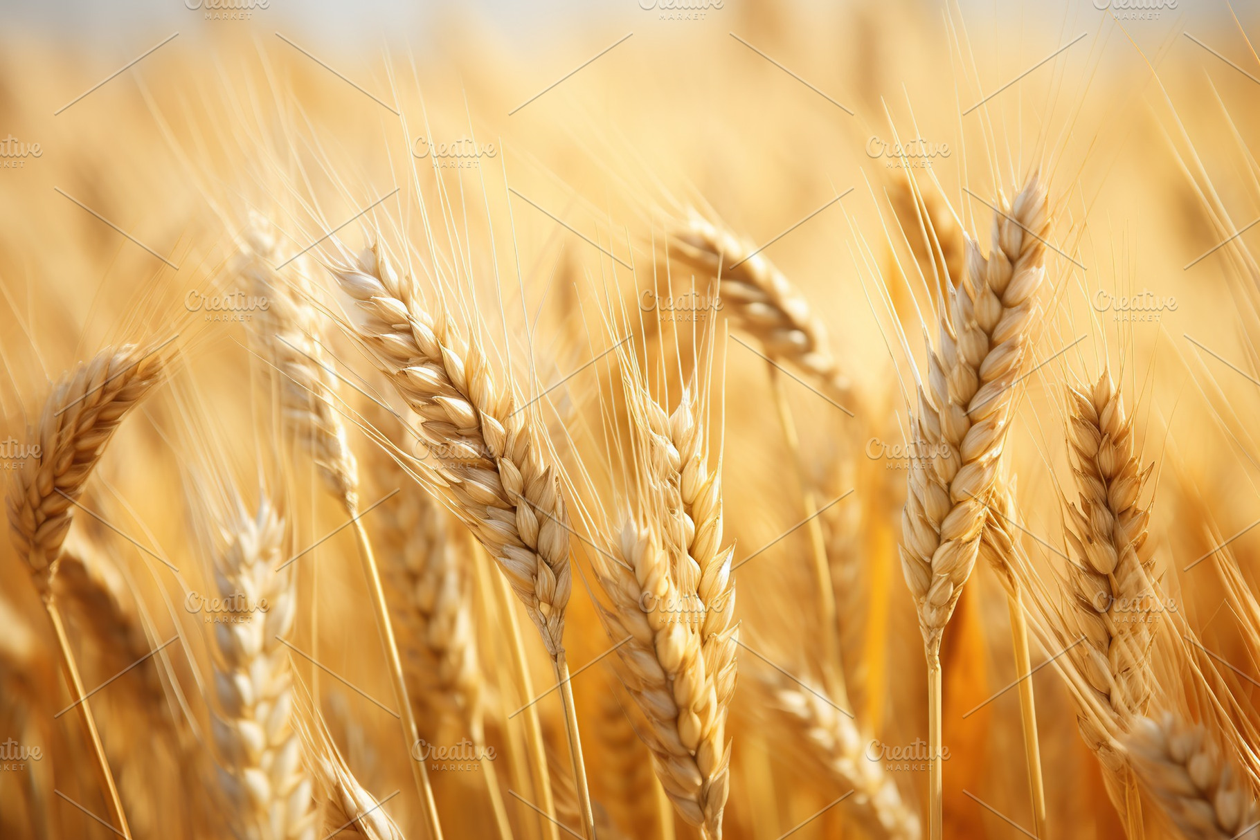 Closeup of wheat field, a Nature Photo by AlyaAnd