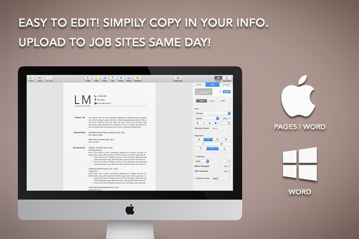 Professional Resume/CV Template, a Resume Template by The Creative Resume (Photo 8 of 8)