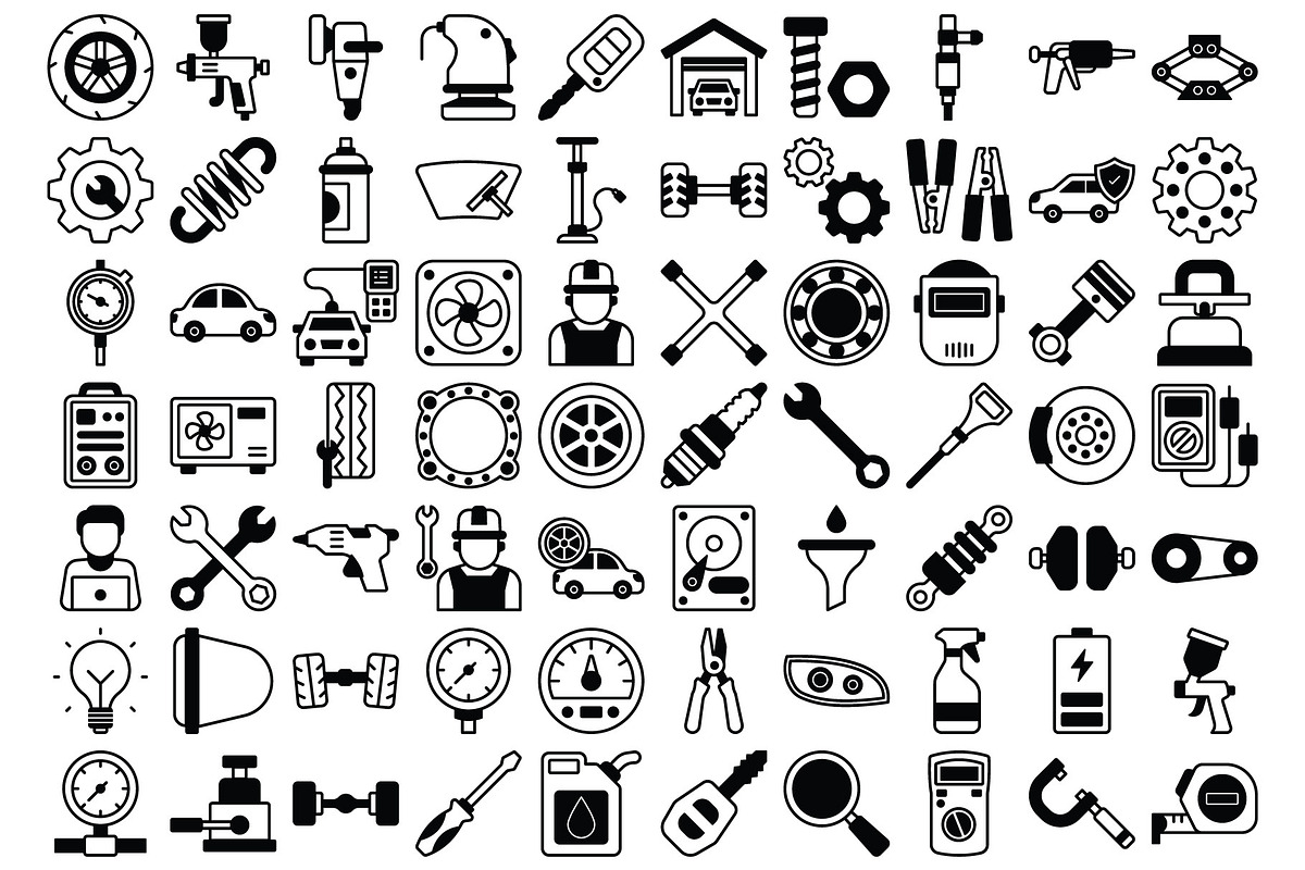 Automobile Parts Icons Pack, an Icon by Vector Portal (Photo 3 of 5)