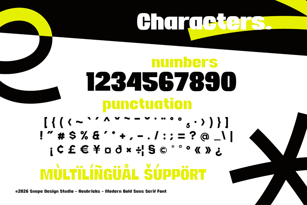 Neubricks - Bold Sans Serif Font, a Sans Serif Font by Snape Design Studio (Photo 4 of 12)