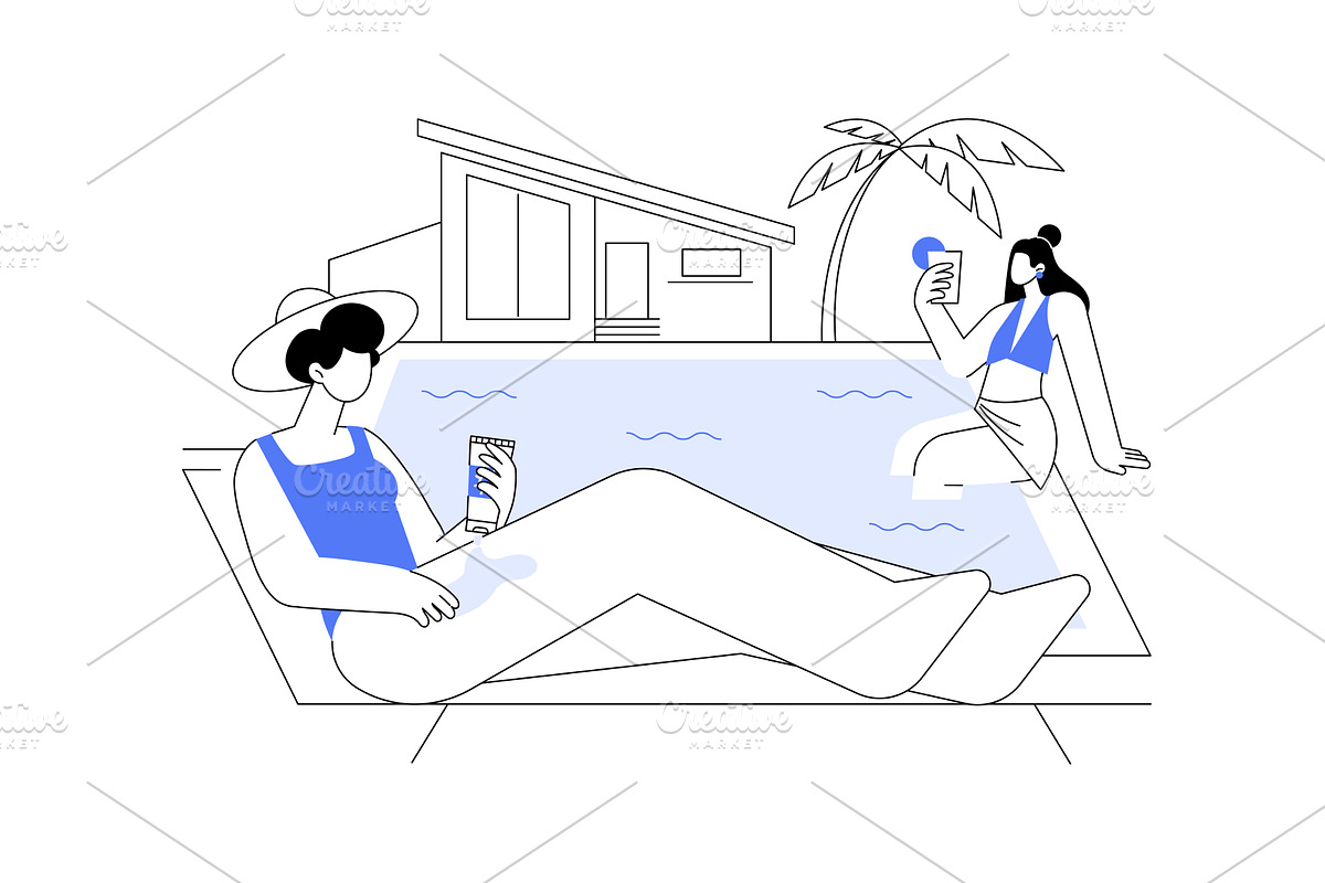 Apply sunscreen isolated cartoon, a Person Illustration by Visual Generation