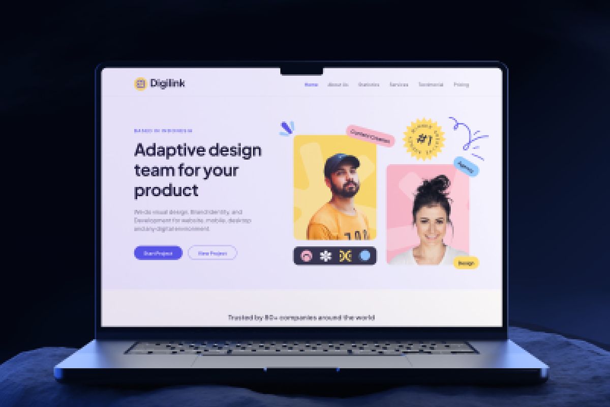 Digilink - Framer Template, a Landing Page Template by Agensip Design Agency (Photo 3 of 8)