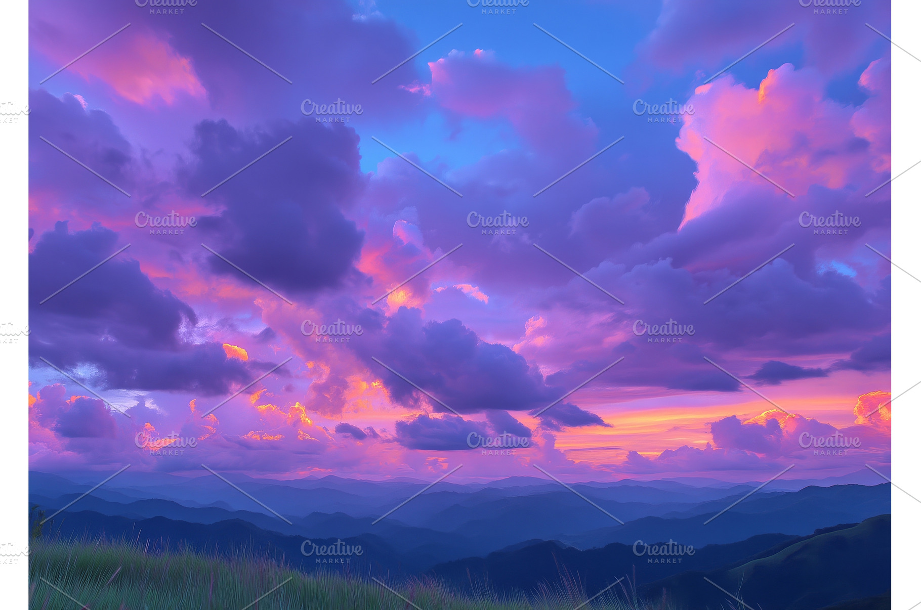 A stunning vista of a green mountain, a Nature Photo by ZinetroN