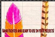 Feathers Watercolor and Ink Bundle, an Animal Illustration by Violet LeBeaux (Thumbnail 3 of 4)