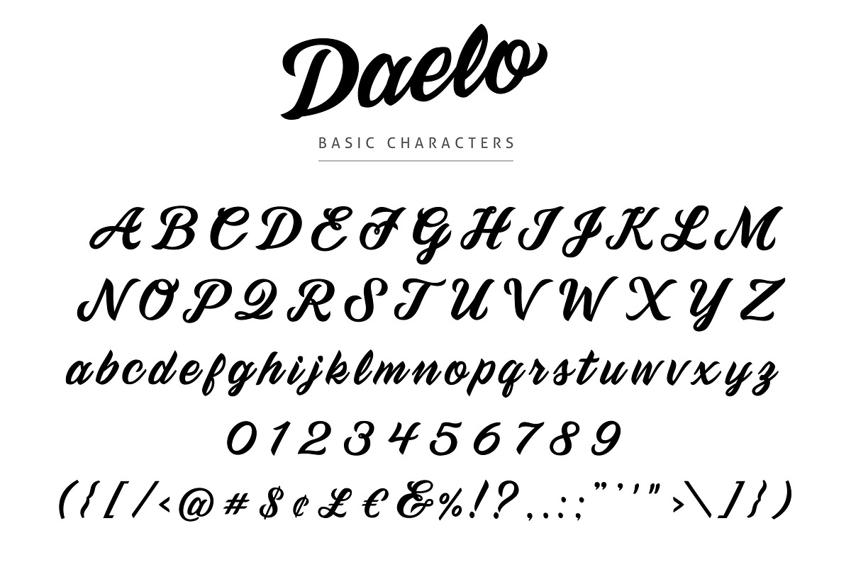 Daelo Script Typeface preview 5