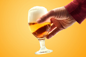 Foamy Beer Glass in Hand, a Food & Drink Photo by Davizro's Market