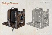 Vintage Camera Vector Art, an Object Illustration by Kusumaillustration (Thumbnail 1 of 4)