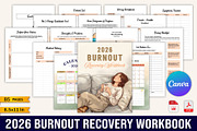2026 Burnout Recovery Workbook, a Print Template by Designmela01 (Thumbnail 1 of 10)