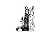 Fox Forest Silhouette Vector Bundle, an Illustration by Creativeshirt (Thumbnail 8 of 31)